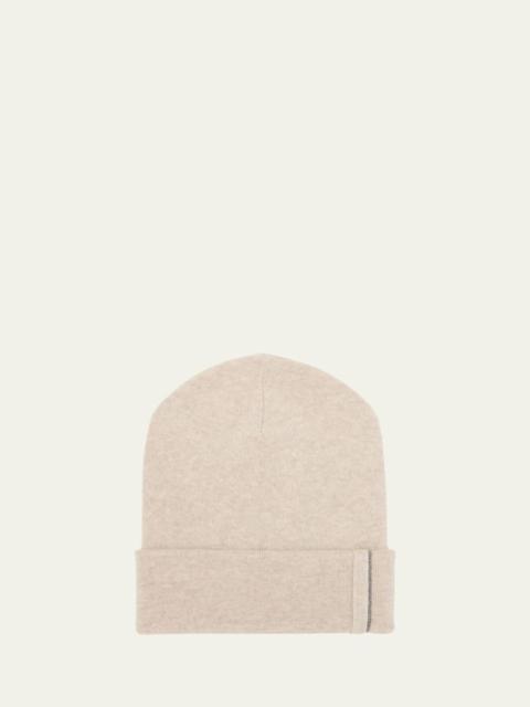 Monili-Trim Cashmere Beanie Hat