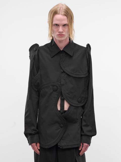 Arp Art Patchwork Ruffle Shirt