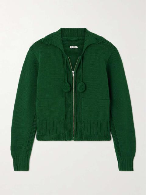 Marion merino wool cardigan Dark green