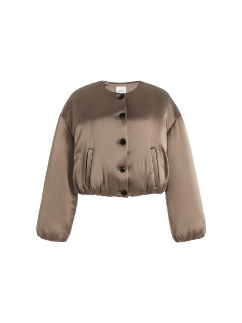 Barb Satin Bomber Jacket taupe