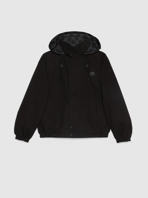 Reversible GG ripstop nylon jacket