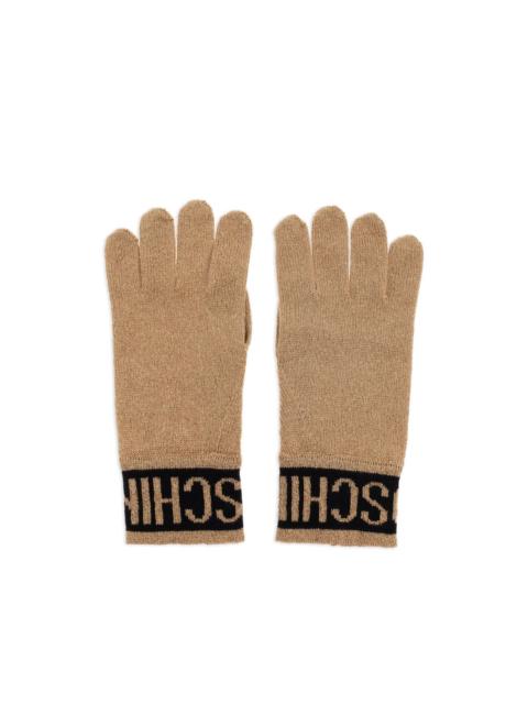 logo-intarsia gloves