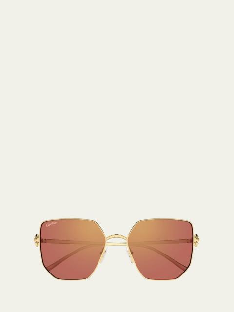 Clash de Cartier 56mm Rectangular Sunglasses