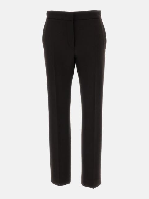 Slim trousers in double wool twill