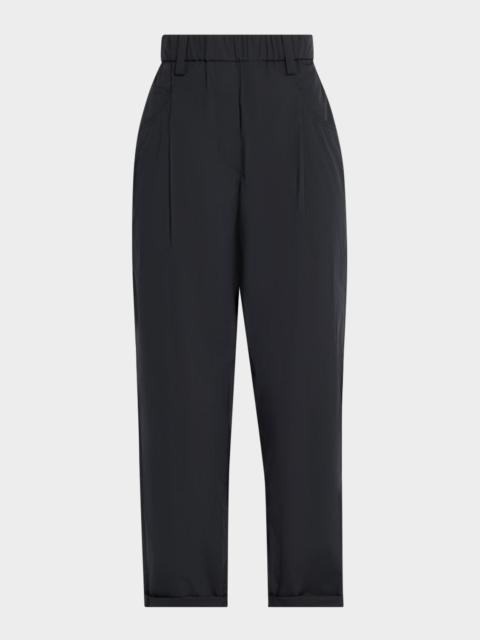 Tapered Lightweight Poplin Crop Pants