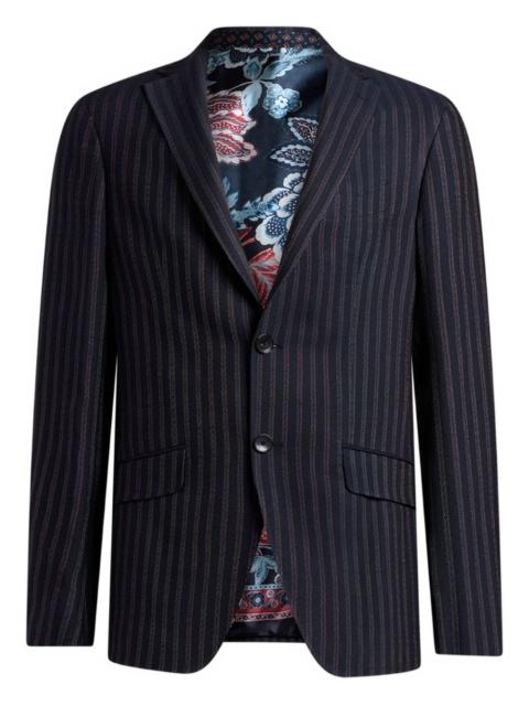 striped wool-blend suit