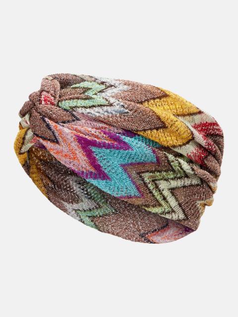 Zigzag lamé headband