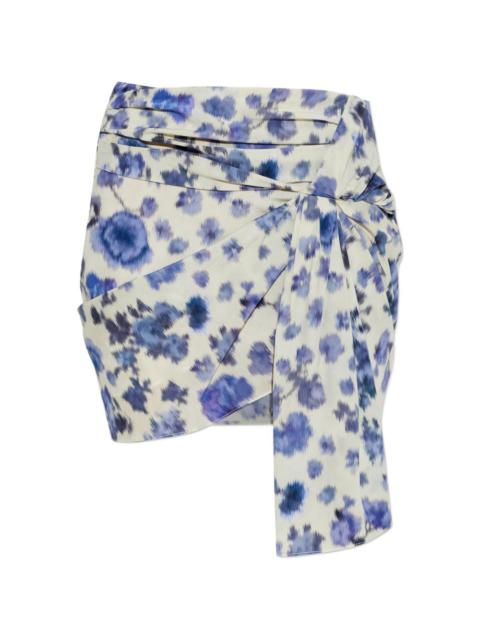 knot-detail mini skirt