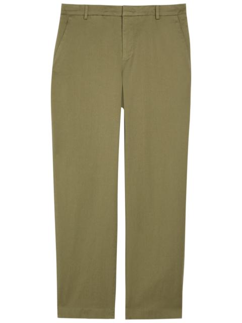 Vince Straight-leg Stretch-cotton Trousers