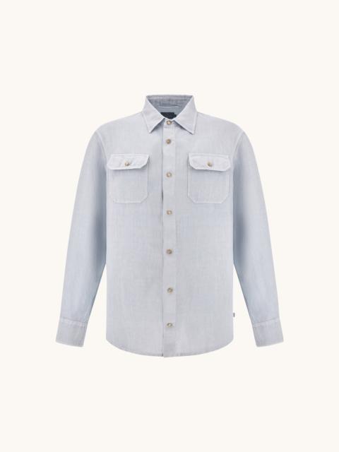 GARMENT DYED LINEN OVERSHIRT
