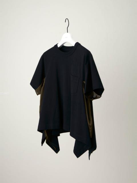 Satin x Cotton Jersey T-Shirt