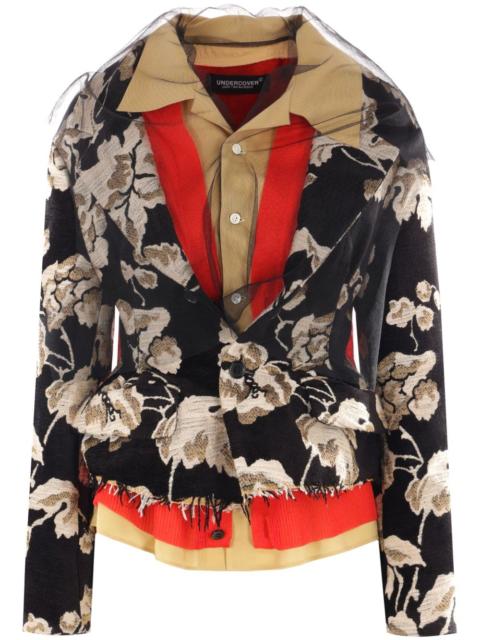 layered jacquard blazer