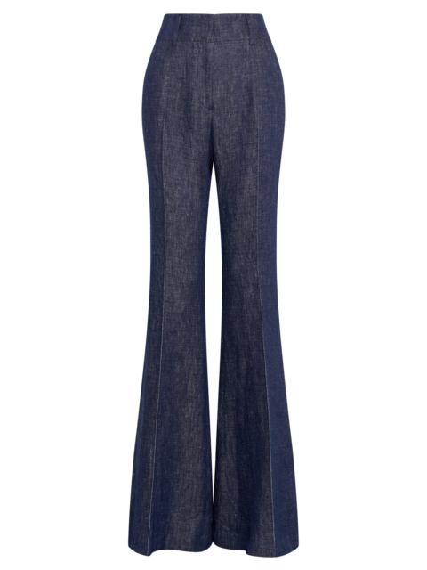 Rhein Flare Pant in Stone Washed Linen Denim