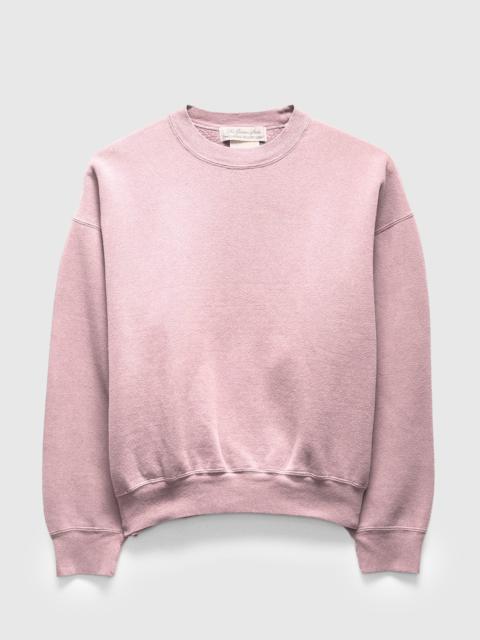 14G Brushed Fleece Crewneck in Light Pink