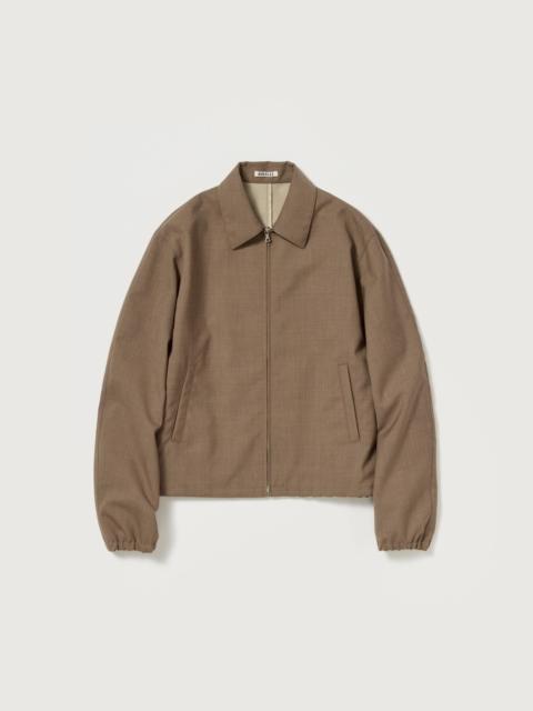 BONDED TROPICAL WOOL ZIP BLOUSON