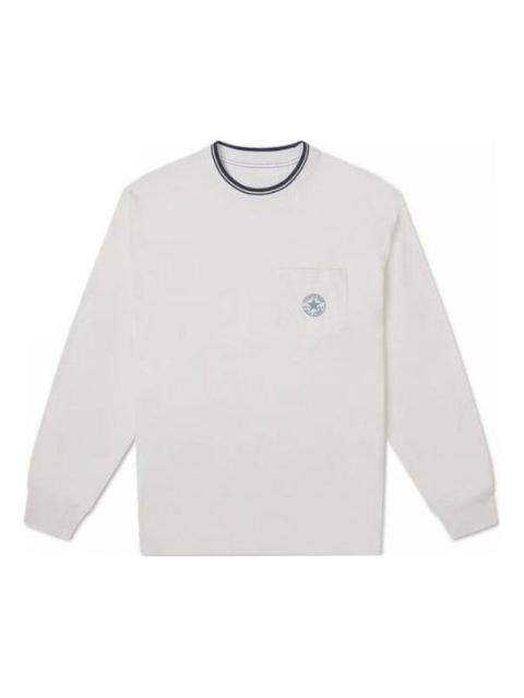 Converse Retro Chuck Long Sleeve Slub Pocket T-Shirt 'White' 10025986-A02