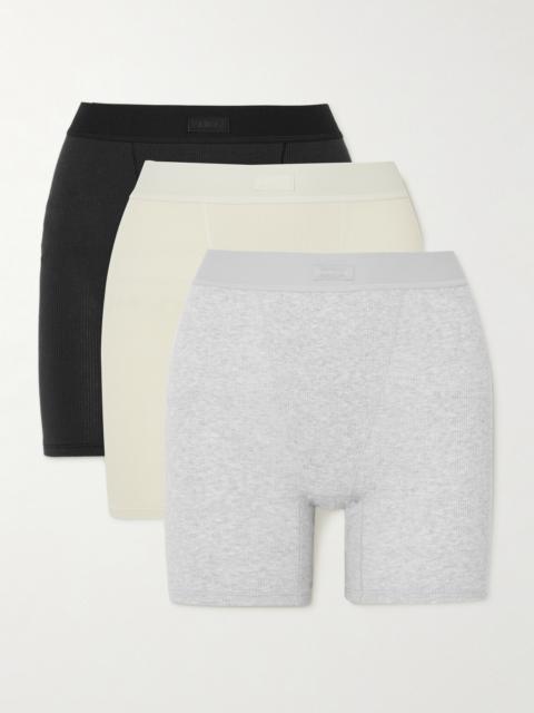 Cotton Rib Boxer 3-pack