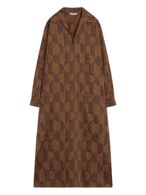 geometric-print shirt midi day dress