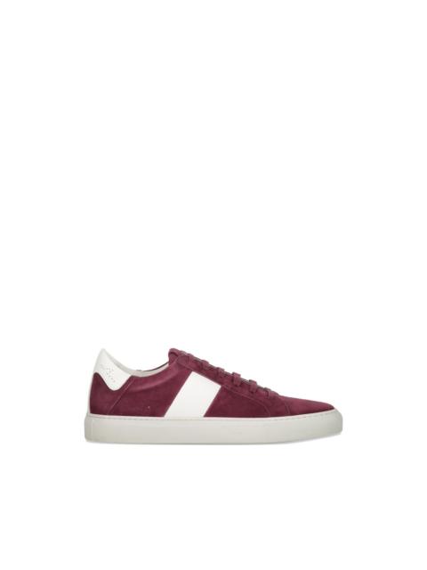 stripe leather sneakers