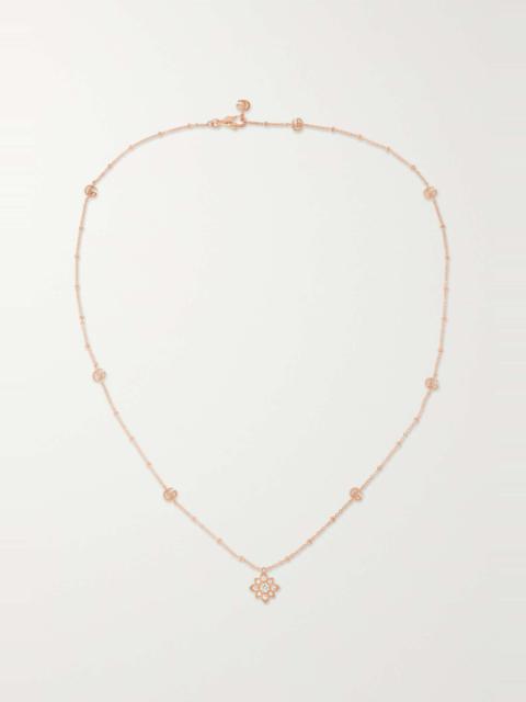 Flora 18-karat rose gold diamond necklace