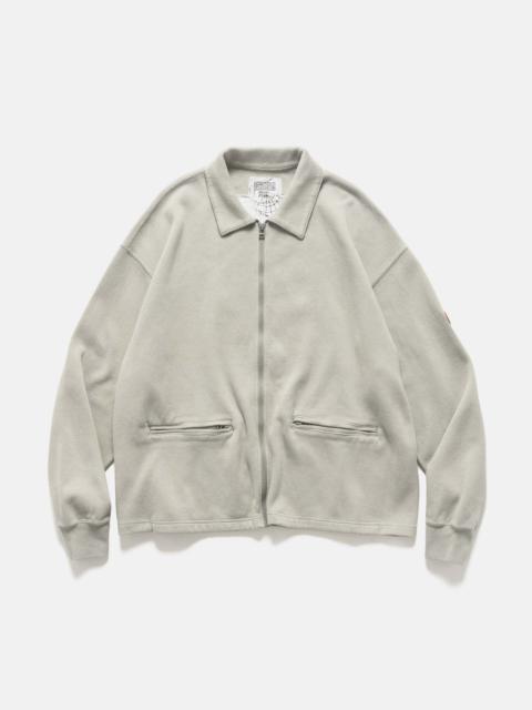 DBL Knit Collared Zip Up Khaki