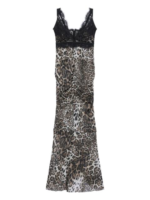 lace leopard dress