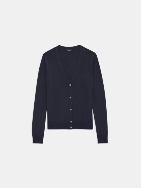 V-Neck Cardigan in Regal Wool