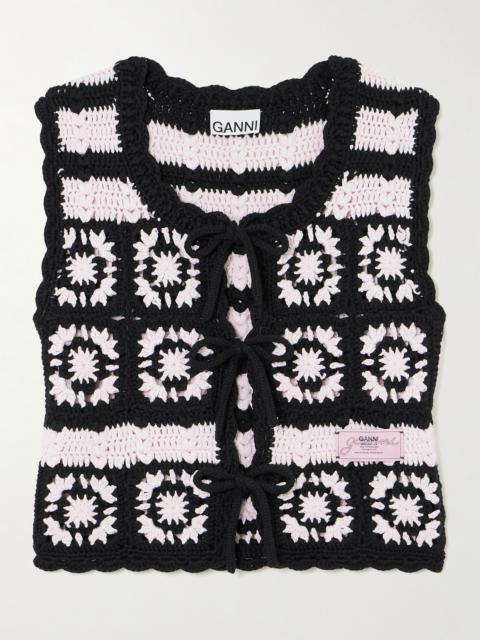 Crocheted Organic Cotton Cardigan