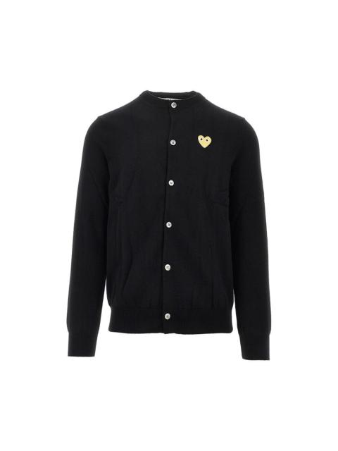 WOOL CARDIGAN WITH HEART PATCH