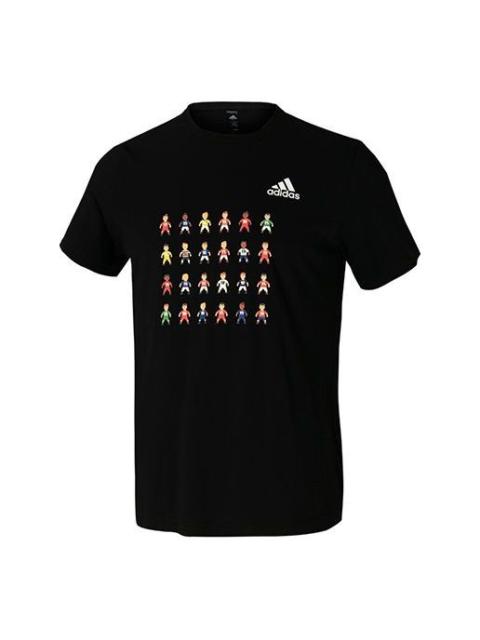 adidas 8-Bit Tee Printing Sports Short Sleeve Black GL1999