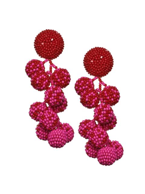 COCONUTS EARRINGS - GOJIBERRY/FUCHSIA