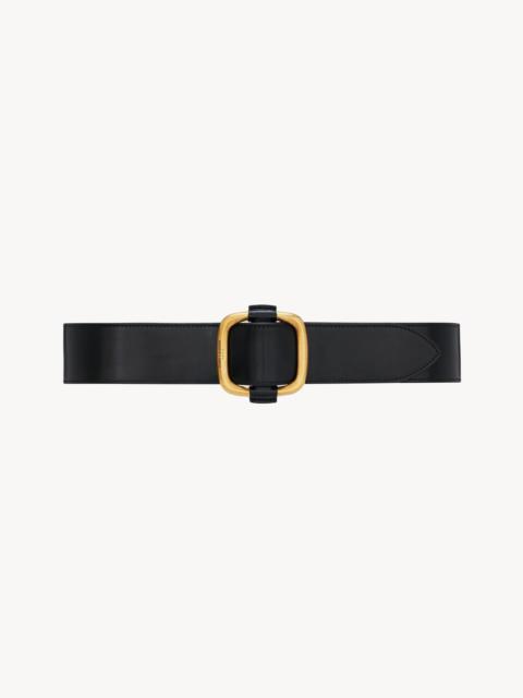OVAL WIDE BELT IN LEATHER