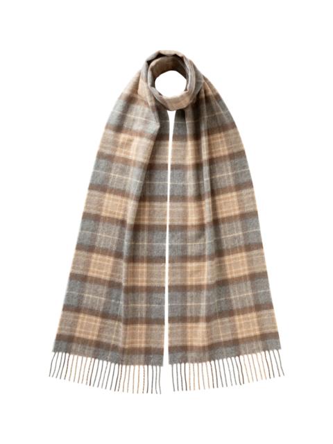 Natural MacKellar Tartan Cashmere Scarf