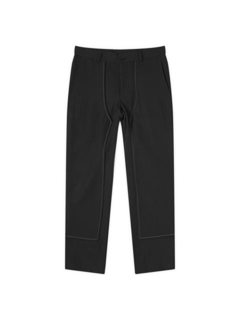 Comme des Garçons Black Gabardine Contrast Stitch Pant
