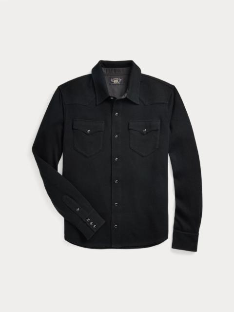 Wool-Cashmere Western Shirt Sweater