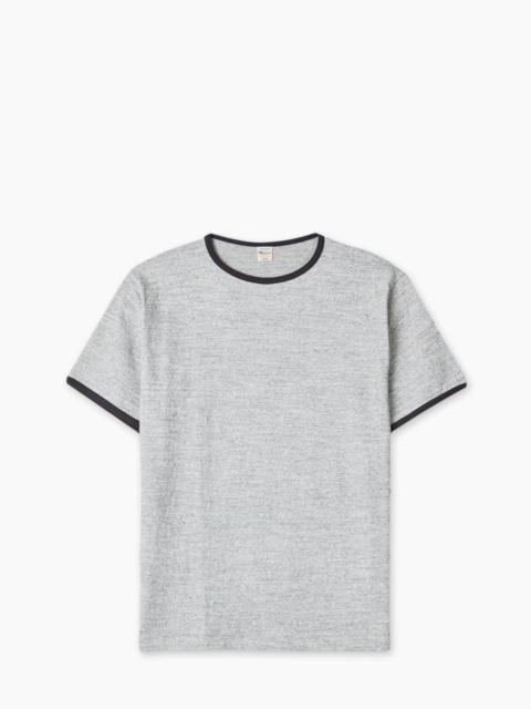 WAREHOUSE & CO. LOT 4059 RINGER TEE NO PRINT HEATHER GREY/SUMIKURO