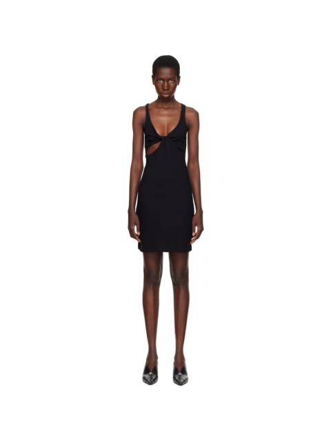 Black Twist 90's Rib Minidress