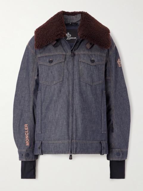 Yunque Shearling-trimmed Denim Down Jacket