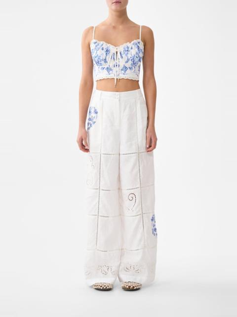 WIDE LEG WAISTED PANT