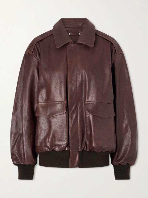 Leather Bomber Jacket