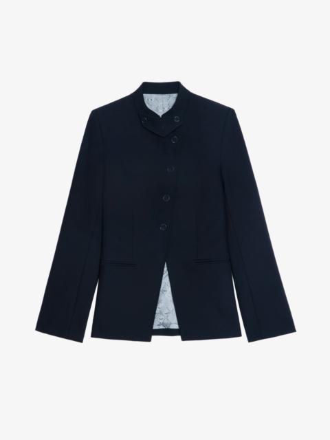 Verysa Navy Asymmetrical Blazer