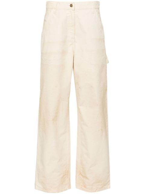 high-waist wide-leg trousers