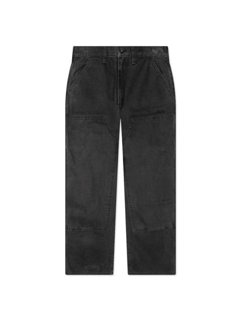 CANVAS DOUBLE KNEE WORK PANT - BLACK