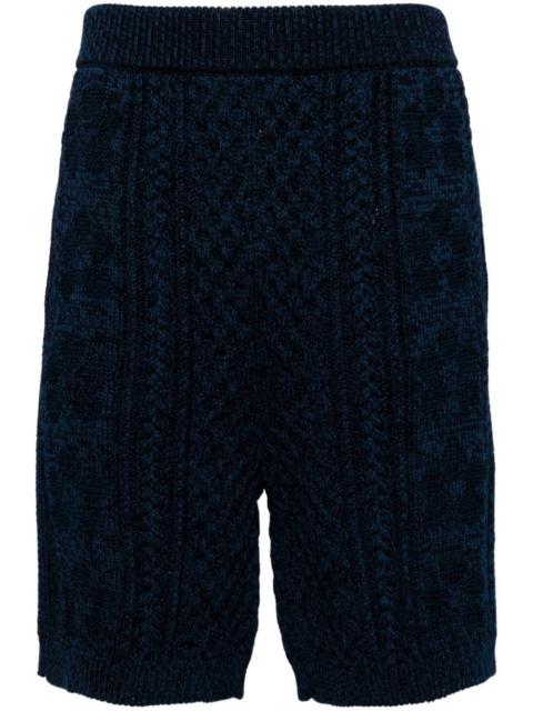 knitted knee-length shorts