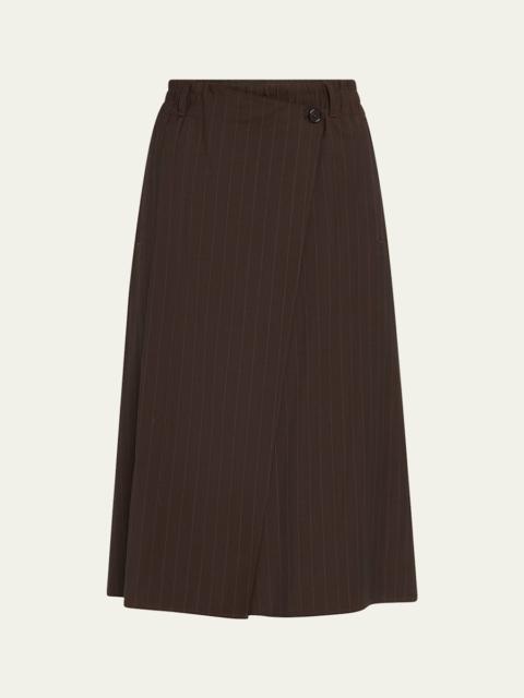 Pinstripe Wrap Shorts