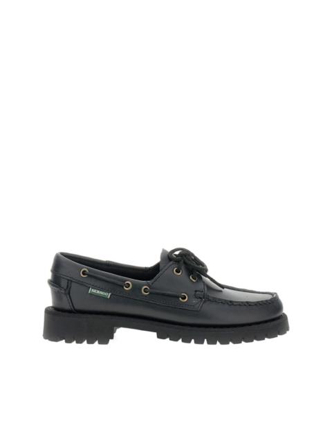leather lace-up loafers