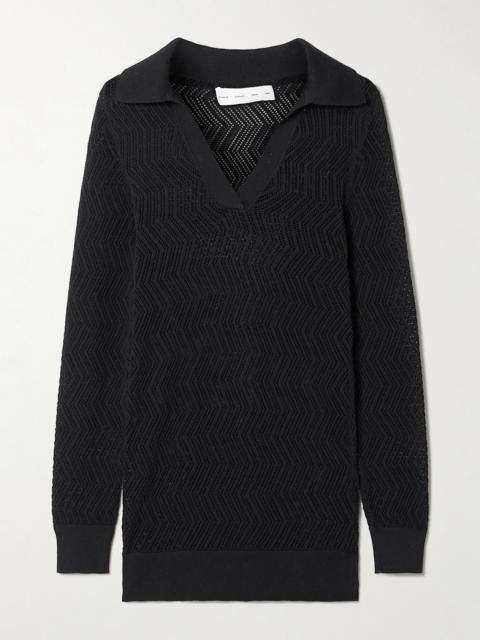 Agnes Pointelle-knit Cotton Sweater