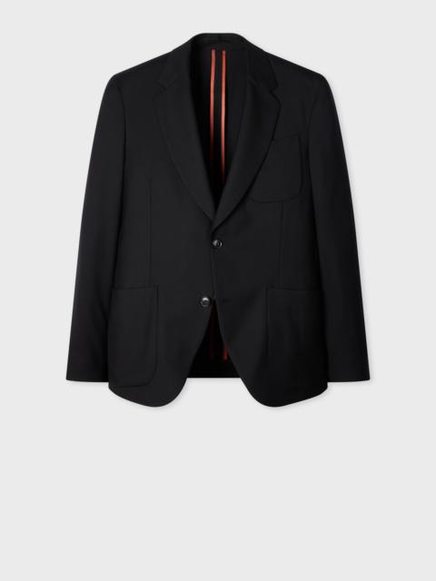 A Suit To Travel In - Black Wool Patch-Pocket Blazer