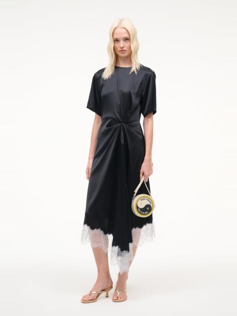 STAUD SONOMA SILK DRESS BLACK