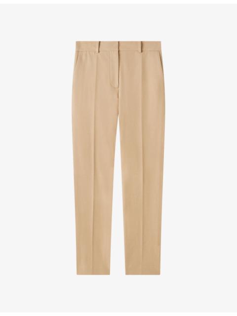 Coleman Slim-Fit Straight-Leg Stretch-Gabardine Trousers